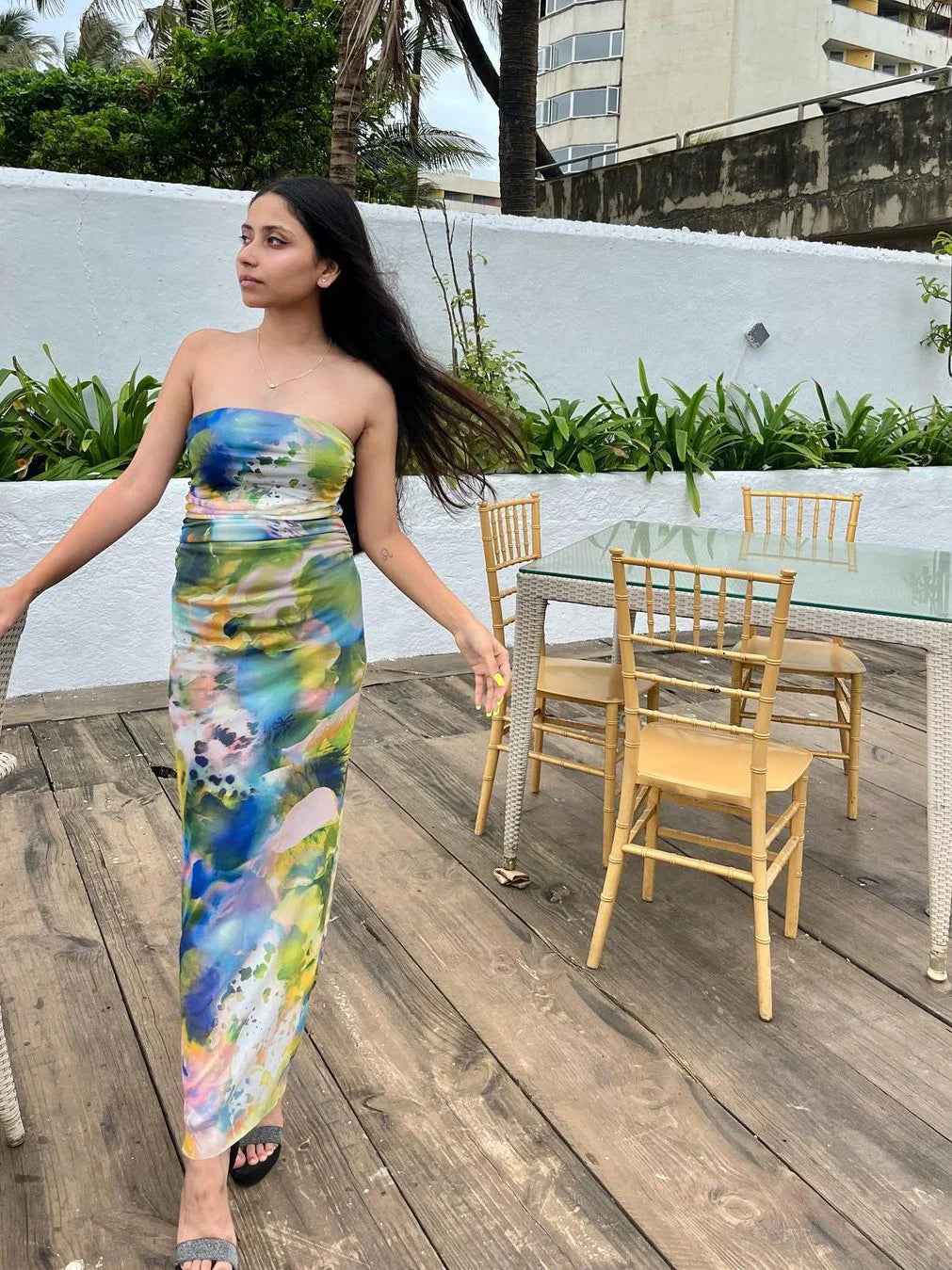Elegant Soft Chiffon Tube Dress
